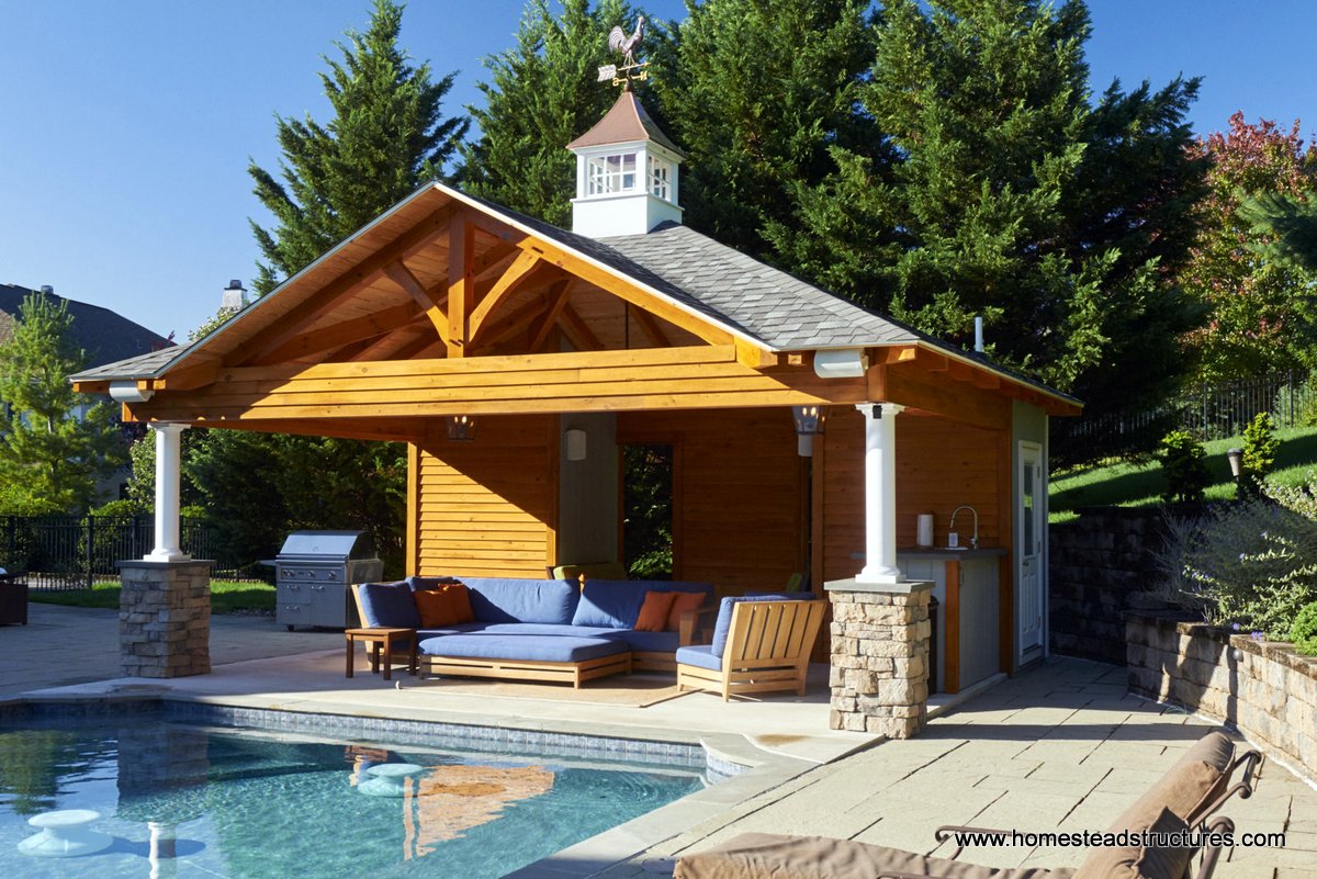 Custom Pool  House  Plans  Ideas Pool  Cabanas in New 